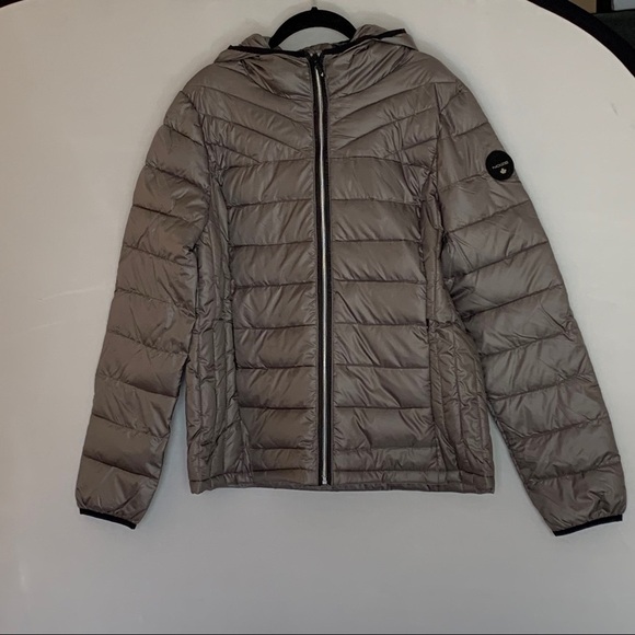 Noize Jackets & Blazers - Noize Gray Kern Hooded Puffer Jacket Size L